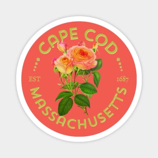 Cape Cod Massachusetts Floral Roses For Women Girls Gardeners Souvenir Magnet